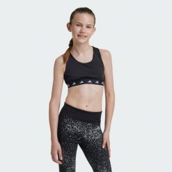 Biustonosz TECHFIT Power React. Białe biustonosze sportowe damskie Adidas, bez wzorów, z materiału. Za 109.00 zł.