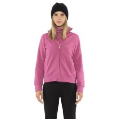 Bluza ciepła z pełny zamek błyskawiczny na czas wolny. Fioletowe bluzy bez kaptura damskie LEONE 1947 APPAREL, z bawełny. W wyprzedaży za 134.57 zł.
