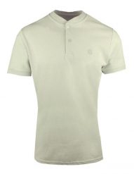 Męski T-Shirt (Koszulka) z Dekoltem na Guziki - Pako Jeans - Miętowa. Zielone t-shirty męskie Pako Jeans, l, bez wzorów, z bawełny, bez kołnierzyka. Za 89.00 zł.