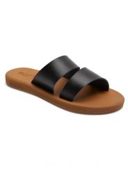 Sandały damskieCOASTAL COOL. Czarne sandały damskie Roxy, bez wzorów, z gumy, bez obcasa. Za 153.15 zł.