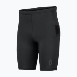 Spodenki do biegania męskie SCOTT Endurance Tech Tight. Czarne szorty męskie Scott, bez wzorów, z elastanu. Za 219.99 zł.