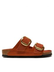 Birkenstock Klapki Arizona 1026661 Pomarańczowy. Brązowe klapki damskie Birkenstock, bez wzorów, ze skóry, bez obcasa. Za 679.99 zł.
