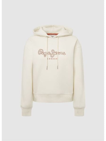 Pepe Jeans Bluza w kolorze kremowym rozmiar: L. Brązowe bluzy z kapturem damskie Pepe Jeans, l, z bawełny. Za 126.15 zł.