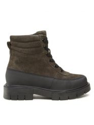Lasocki Young Trapery CI23-OXMOS-02 Khaki. Brązowe kozaki dziewczęce Lasocki Young, bez wzorów, ze skóry, bez obcasa. Za 229.99 zł.