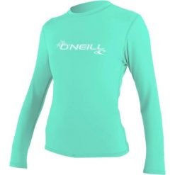 Koszulka do pływania damska O'Neill Basic Skins Sun Shirt. Niebieskie topy sportowe damskie O'neill, s, bez wzorów, z elastanu, bez ramiączek. Za 175.50 zł.