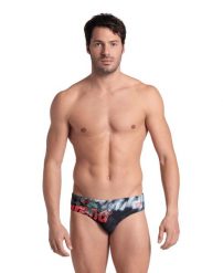 Kąpielówki Arena Splash Point Swim Briefs. Czarne kąpielówki męskie Arena, m, bez wzorów, z materiału, na fitness i siłownię. Za 89.23 zł.