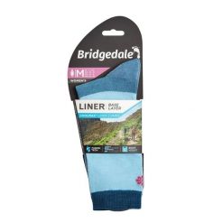 Skarpety do turystyki damskie Bridgedale LINER BL COOL 2 pary LD. Niebieskie skarpetki damskie Bridgedale, bez wzorów, z elastanu. Za 108.99 zł.
