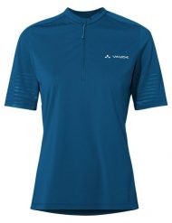 Koszulka damska Qimsa Pro HZ. Niebieskie topy sportowe damskie Vaude, bez wzorów, z materiału, bez ramiączek. Za 299.00 zł.