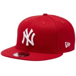 Czapka z daszkiem męska New York Yankees MLB 9FIFTY Cap. Czerwone czapki męskie New Era, bez wzorów, z bawełny, sportowe. W wyprzedaży za 246.95 zł.