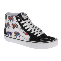 Buty sportowe do chodzenia unisex, Vans Skate Wolf Sk8 Hi Pro. Czarne buty sportowe na co dzień damskie Vans, bez wzorów, z materiału, trekkingowe. Za 229.99 zł.