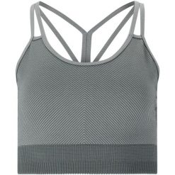 Biustonosz dla kobiet Athlecia Powerfull. Szare biustonosze sportowe damskie Athlecia, bez wzorów. Za 162.00 zł.