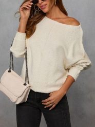 Milan Kiss Sweter w kolorze kremowym rozmiar: M. Brązowe swetry klasyczne damskie Milan Kiss, m, z bawełny, bez kołnierzyka. Za 187.52 zł.