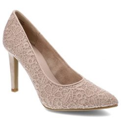 Różowe Czółenka Marco Tozzi Eleganckie Buty Na Obcasie. Czerwone czółenka damskie Marco Tozzi, z aplikacjami, z koronki, bez obcasa, na obcasie. Za 199.00 zł.