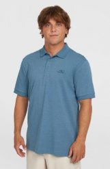 Koszulka polo męska O'Neill Small Logo. Niebieskie koszulki polo męskie O'neill, l, bez wzorów, z bawełny, bez ramiączek. Za 199.00 zł.