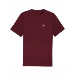 Koszulka na co dzień Męska Puma T-Shirt Bawełniana Sportowa. Czerwone t-shirty męskie Puma, m, bez wzorów, z bawełny, bez kołnierzyka. Za 119.00 zł.