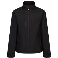 Męska Ocieplana Kurtka Soft Shell Thermogen. Czarne kurtki męskie Regatta, m, bez wzorów, z softshellu, sportowe, bez kaptura. Za 407.99 zł.