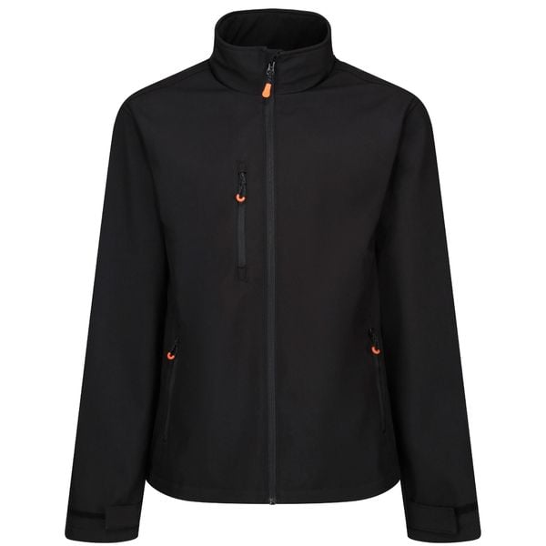 Męska Ocieplana Kurtka Soft Shell Thermogen. Czarne kurtki męskie Regatta, m, bez wzorów, z materiału, klasyczne, bez kaptura. Za 404.99 zł.