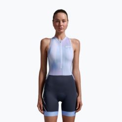 Kombinezon triathlonowy damski 2XU Core. Niebieskie kombinezony damskie 2XU, xl, bez wzorów, z elastanu, bez kołnierzyka, bez ramiączek. Za 639.99 zł.