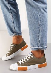 Zielone Trampki Athizephila. Zielone trampki i tenisówki damskie Renee, bez wzorów, z dzianiny, przed kostkę. Za 49.99 zł.