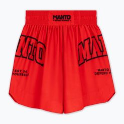 Spodenki bokserskie męskie MANTO Varsity. Czerwone szorty męskie Manto, bez kołnierzyka. Za 189.99 zł.