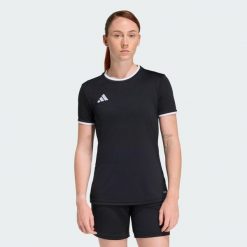 Koszulka Entrada26. Białe bluzki damskie Adidas, bez wzorów, bez kołnierzyka. Za 79.95 zł.