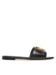 Tory Burch Klapki Eleanor Slide 88744 Czarny. Czarne klapki damskie Tory Burch, bez wzorów, ze skóry, bez obcasa. Za 1,259.00 zł.