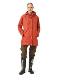 Ilse Jacobsen Płaszcz przeciwdeszczowy w kolorze ceglanym rozmiar: 36. Brązowe kurtki przeciwdeszczowe damskie Ilse Jacobsen, bez kaptura. Za 200.45 zł.