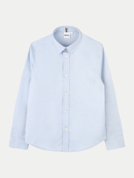 Boss Koszula J51130 M Błękitny Regular Fit. Niebieskie koszule chłopięce Boss, bez wzorów, z bawełny, bez kołnierzyka, bez ramiączek. Za 189.99 zł.