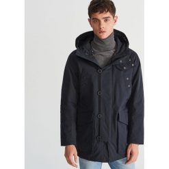 Kurtka parka z kapturem - Granatowy. Niebieskie kurtki damskie Reserved, l, bez wzorów. Za 159.99 zł.