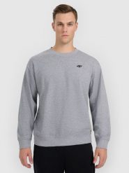 4F Bluza dresowa nierozpinana bez kaptura męska - szara XXL. Szare bluzy bez kaptura męskie 4f, m, z dresówki. Za 99.99 zł.