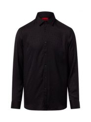 HUGO Koszula - Kenno Mężczyźni Slim Fit wiskoza czarny, 38. Czarne koszule męskie Hugo, m, bez wzorów, z wiskozy, bez kołnierzyka, bez ramiączek. Za 599.95 zł.