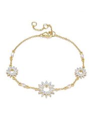 Les Favorites Pozłacana bransoletka z cyrkoniami rozmiar: onesize. Żółte bransoletki damskie Les Favorites, pozłacane. Za 130.99 zł.