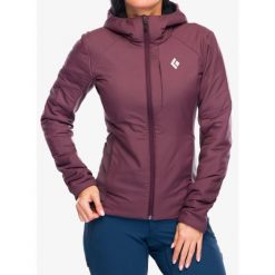 Kurtka ocieplana damska Black Diamond First Light Hybrid Hoody. Fioletowe kurtki damskie Black Diamond, bez wzorów, bez kaptura. Za 755.99 zł.