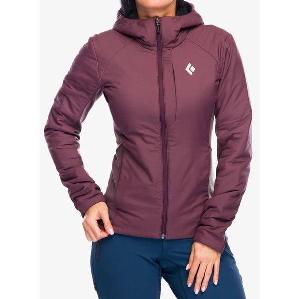 Kurtka ocieplana damska Black Diamond First Light Hybrid Hoody. Fioletowe kurtki damskie Black Diamond, bez wzorów, bez kaptura. Za 714.99 zł.