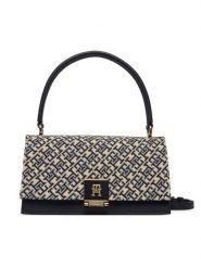 Tommy Hilfiger Torebka Th Her Med Crossover Jacqu AW0AW18638 Granatowy. Niebieskie torebki klasyczne damskie Tommy Hilfiger, bez wzorów, ze skóry, bez dodatków. Za 699.99 zł.