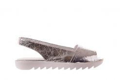 Sandały Bayla-163 319-310 614 Silver, Srebrny, Skóra naturalna - 38. Szare sandały damskie Bayla, bez wzorów, z materiału, bez obcasa. W wyprzedaży za 62.10 zł.