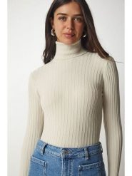 Happiness Istanbul Golf w kolorze szarobrązowym rozmiar: S/M. Brązowe golfy damskie Happiness Istanbul, m, bez wzorów, bez ramiączek. Za 66.16 zł.