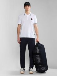Napapijri Koszulka polo "Macas" w kolorze białym rozmiar: XL. Białe koszulki polo męskie Napapijri, xl, bez wzorów, z bawełny, bez ramiączek. Za 114.17 zł.