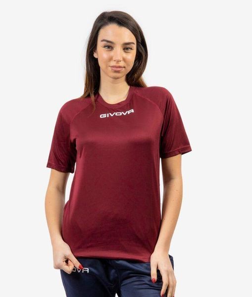 Koszulka sportowa Givova One Microforata Burgund. Czerwone bluzki sportowe damskie Givova, xl, z dzianiny, bez ramiączek, na fitness i siłownię. Za 52.11 zł.