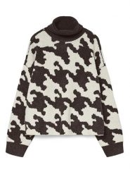 Vero Moda Golf w kolorze kremowo-ciemnobrązowym rozmiar: S. Brązowe golfy damskie Vero Moda, s, bez wzorów, z materiału, bez ramiączek. Za 91.34 zł.