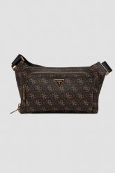 GUESS Ciemnobrązowa męska saszetka Bumbag. Brązowe saszetki męskie Guess, ze skóry ekologicznej. W wyprzedaży za 224.99 zł.