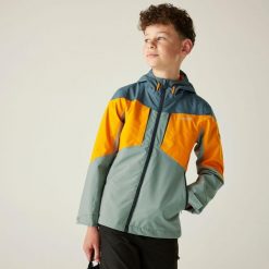 Kurtka turystyczna przeciwdeszczowa Highton. Szare kurtki damskie Regatta, s, bez wzorów, z tkaniny, bez kaptura. W wyprzedaży za 252.05 zł.