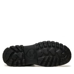Botki LOVE MOSCHINO. Czarne botki damskie Love Moschino, bez obcasa, na płaskiej podeszwie, bez zapięcia. Za 919.99 zł.
