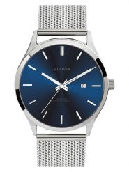 S.Oliver Zegarek kwarcowy w kolorze srebrno-granatowym rozmiar: onesize. Szare, analogowe zegarki męskie S.Oliver, metalowe. Za 173.99 zł.