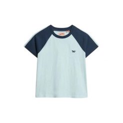 T-shirt z retro logo damski Superdry Essential. Białe t-shirty damskie Superdry., xl, bez wzorów, bez kołnierzyka. Za 127.10 zł.