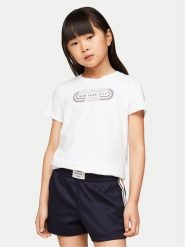 Tommy Hilfiger T-Shirt 1985 KG0KG07858 Biały Regular Fit. Białe koszulki dziewczęce Tommy Hilfiger, bez wzorów, z bawełny, bez ramiączek. Za 149.99 zł.