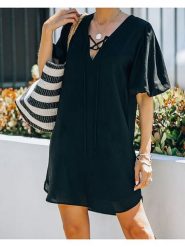 LA Angels Sukienka w kolorze czarnym rozmiar: XL. Czarne sukienki damskie LA Angels, na imprezę, xl, bez wzorów, bez kołnierzyka, bez ramiączek, midi. Za 127.35 zł.