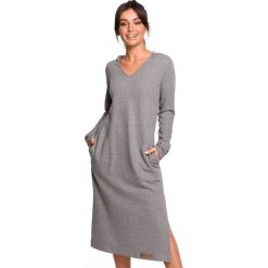 Sukienka w kolorze szarym. Szare sukienki damskie Be Wear, l, bez wzorów, bez kołnierzyka, bez ramiączek, maxi. Za 179.95 zł.