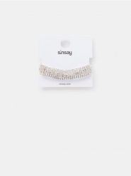 Bransoletka - srebrny. Szare bransoletki damskie Sinsay, srebrne. Za 15.00 zł.