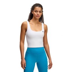 Koszulka treningowa damska Under Armour Motion Tank. Białe bluzki damskie Under Armour, s, bez wzorów, bez ramiączek. Za 89.99 zł.